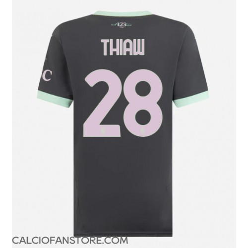 Maglia Calcio AC Milan Malick Thiaw #28 Terza Divisa Donna 2024-25 Manica Corta